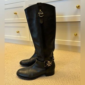 Tory Burch Leather Boots Size 8